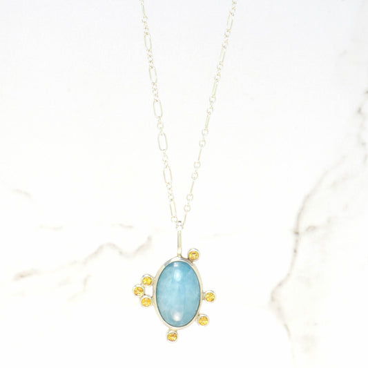 Aquamarine & Citrine Set
