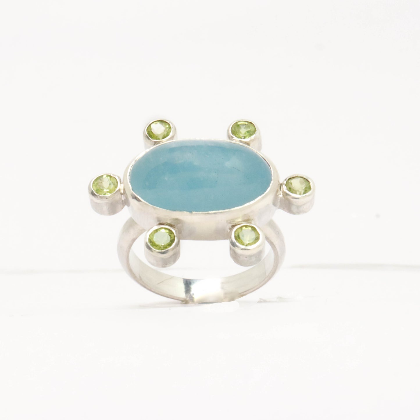 Aquamarine & Peridot Ring