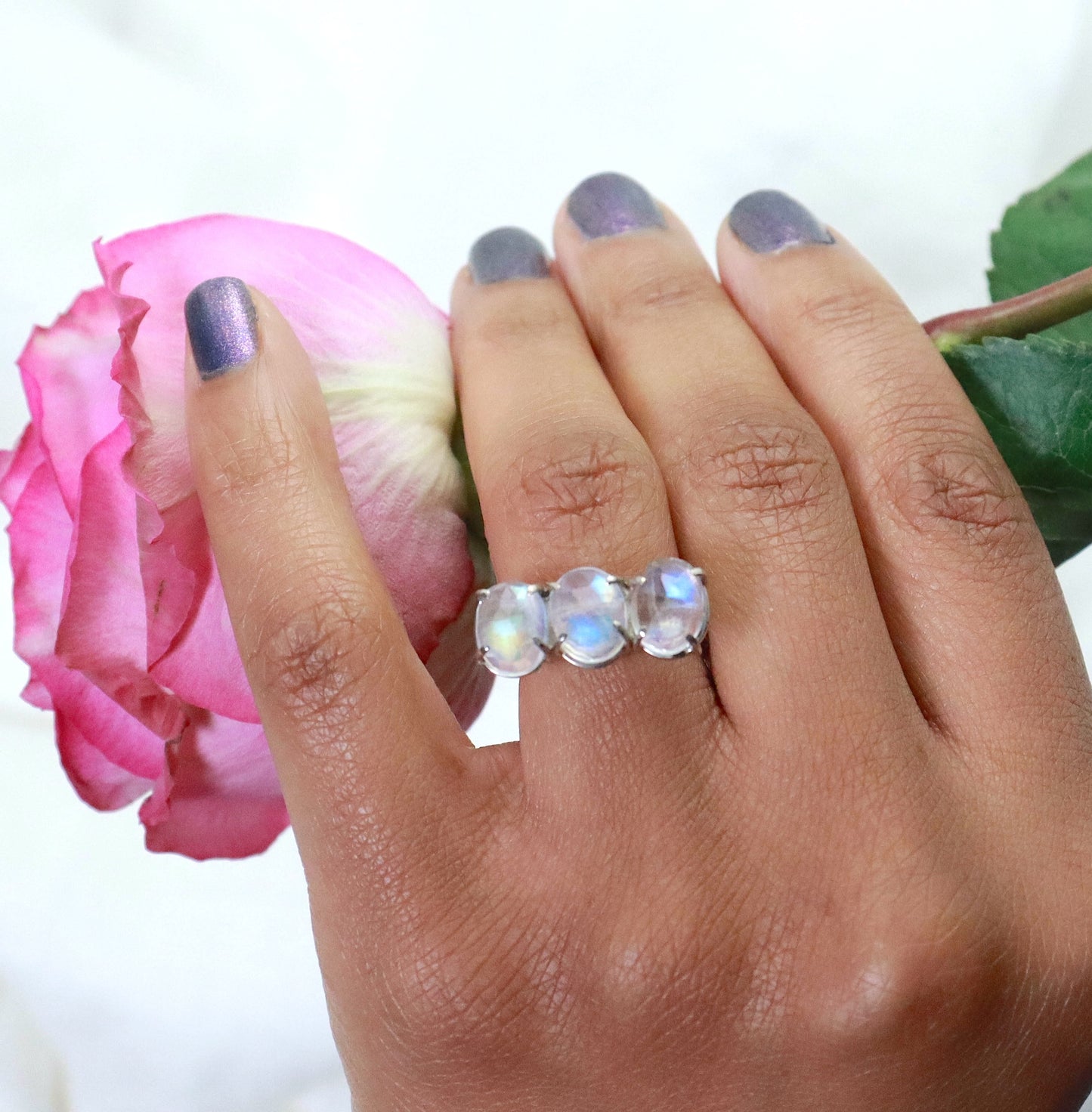 Moonstone Rosecut Ring