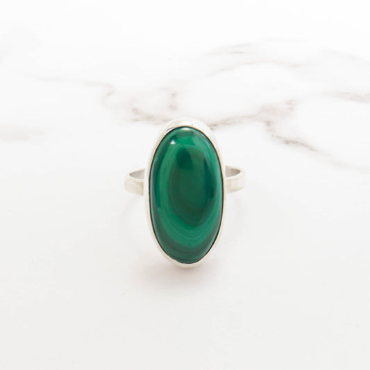 Malachite & Sterling Silver Ring