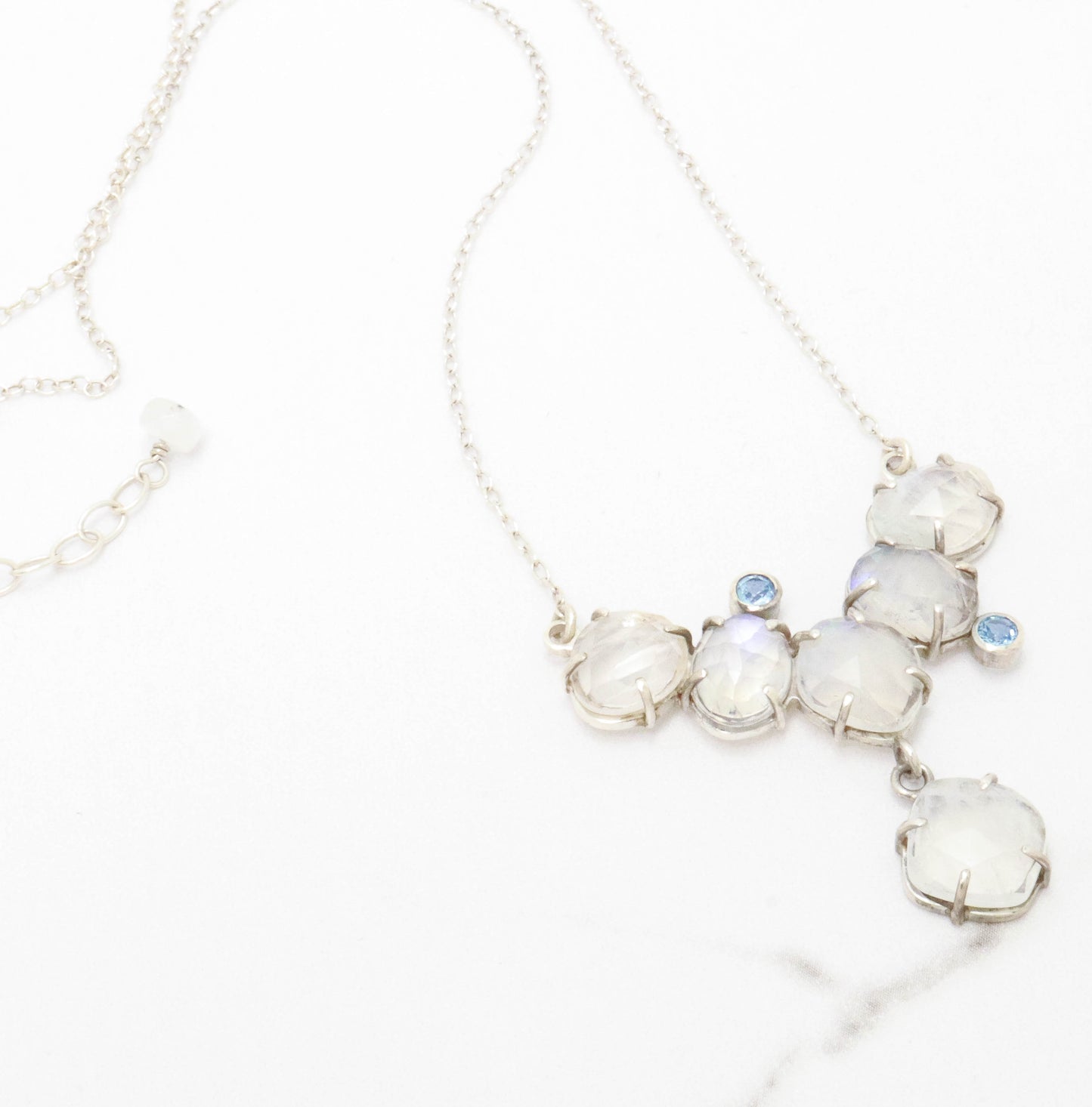 Moonstone & Blue Topaz Necklace