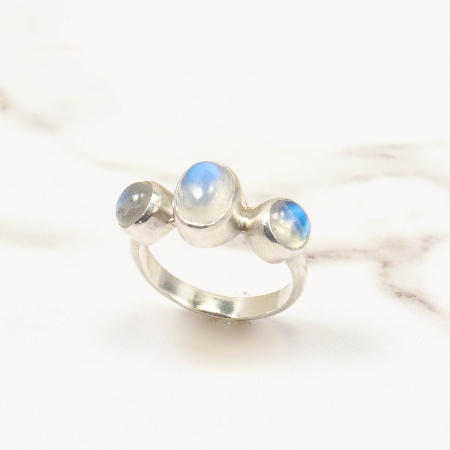 valeria Antoinette jewelry, Moonstone ring, Handmade done high end, Alternative engagement ring