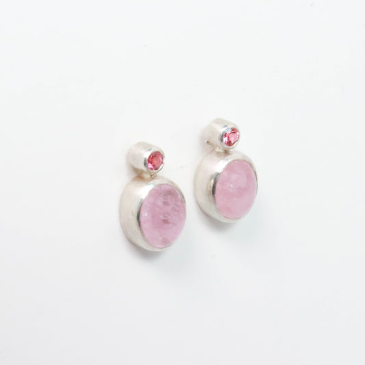Morganite & Pink Tourmaline Earrings