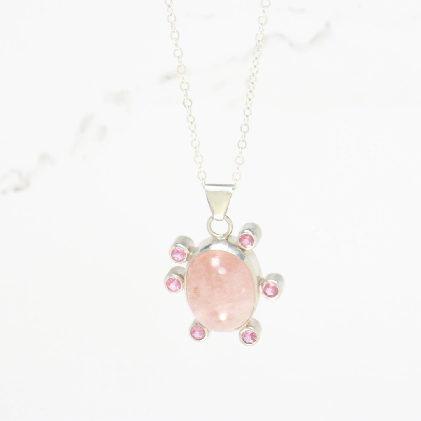 Think Pink-Morganite & Pink Tourmalines Necklace