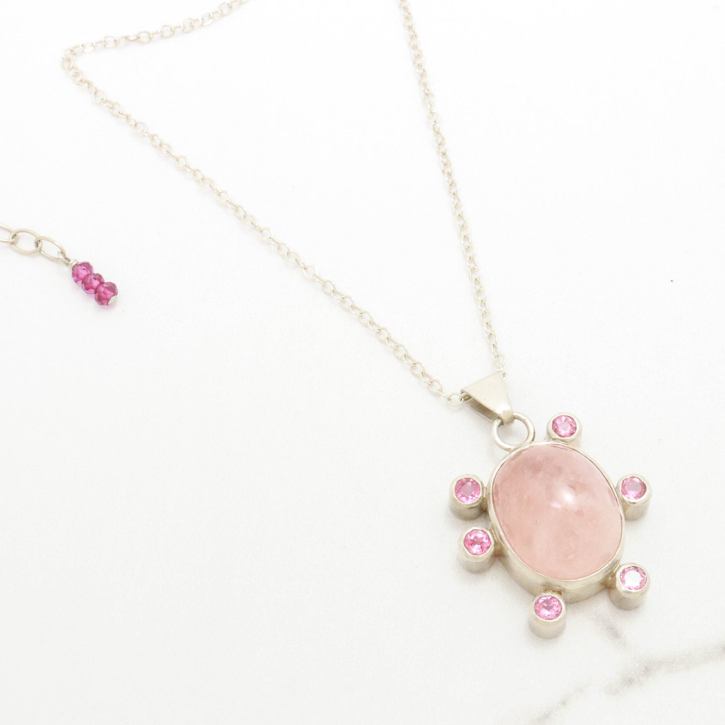 Think Pink-Morganite & Pink Tourmalines Necklace