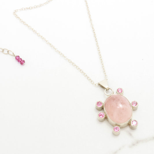 Think Pink-Morganite & Pink Tourmalines Necklace