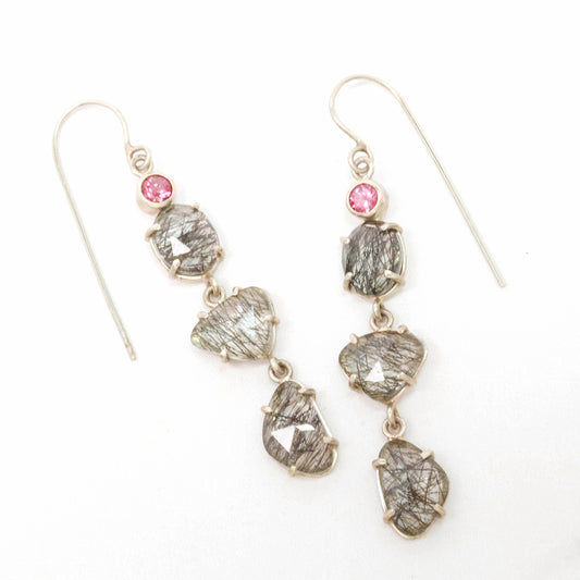 Tourmaline & Tourmaline Dangle Earrings