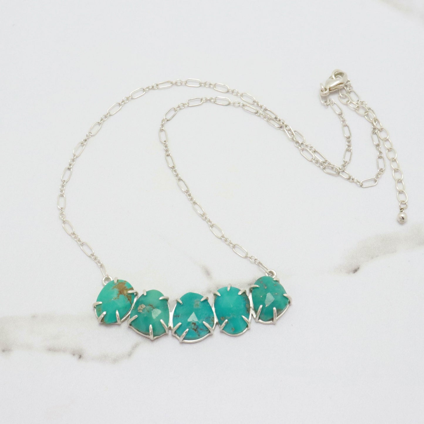 Turquoise Rosecut Facet Set