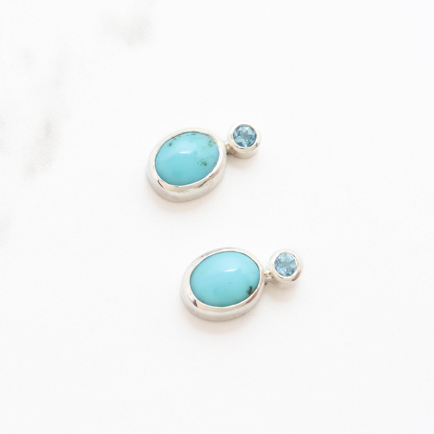 Turquoise & Blue Topaz Earrings