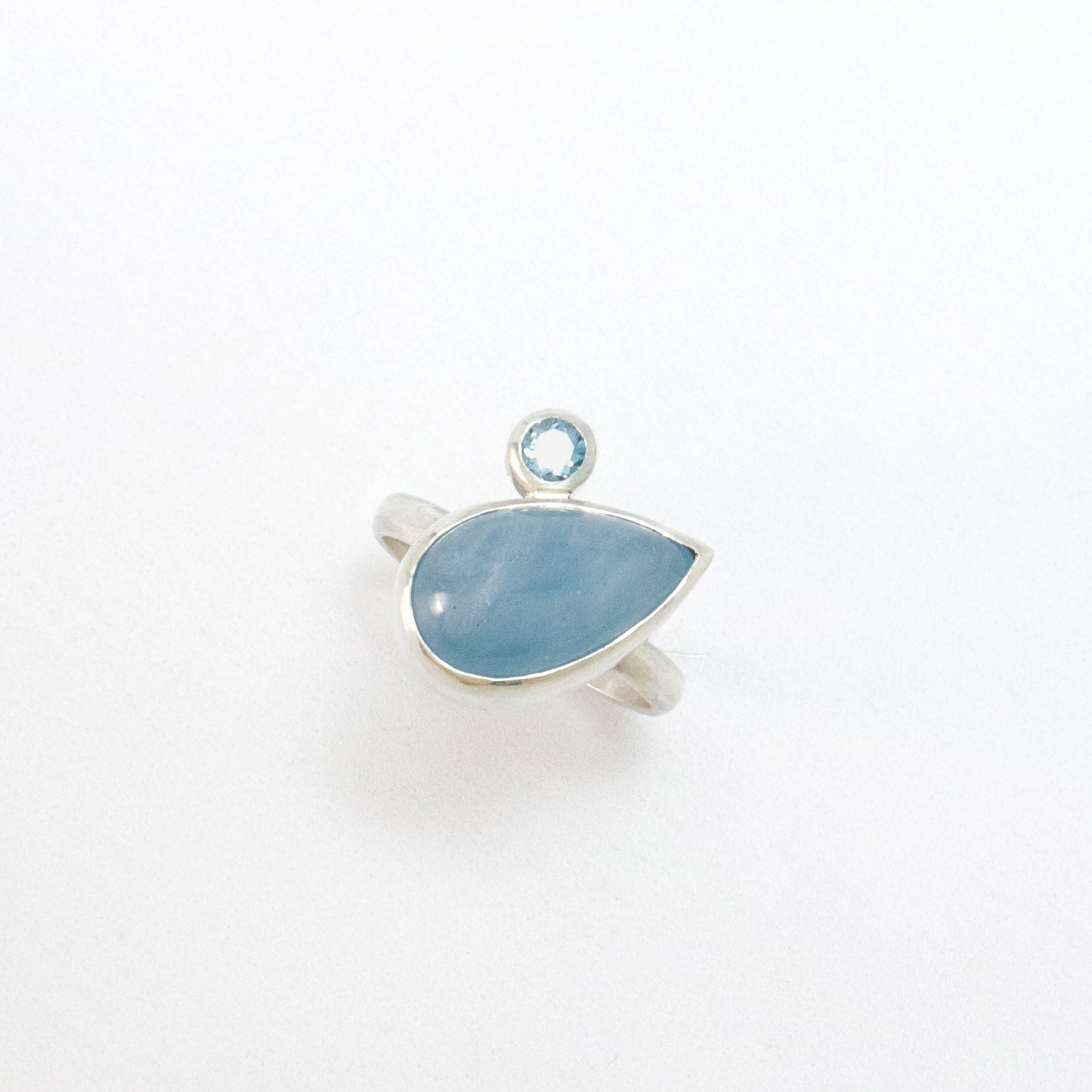 Luxury Handmade Accessories, Handmade Aquamarine Ring, Alternative Engagement Ring, One-of- a Kind