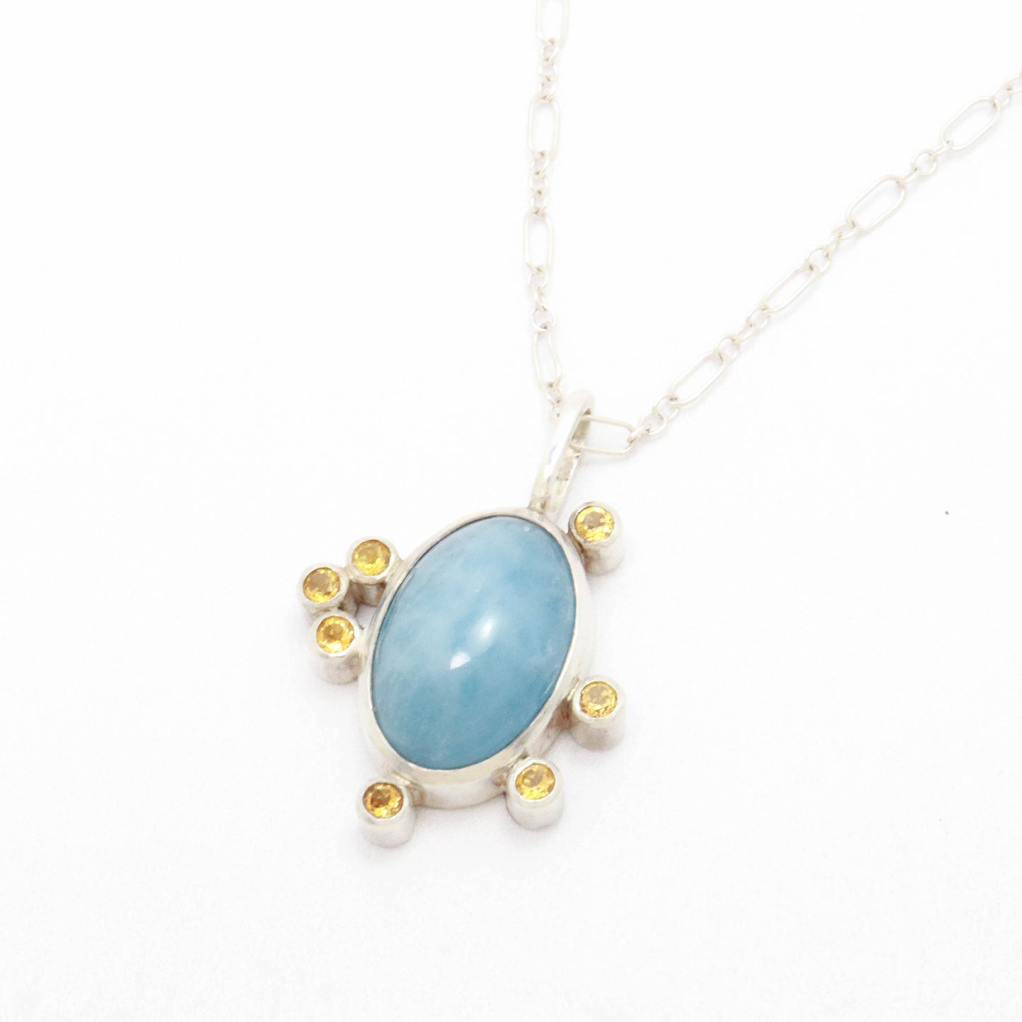 Aquamarine & Citrine Necklace