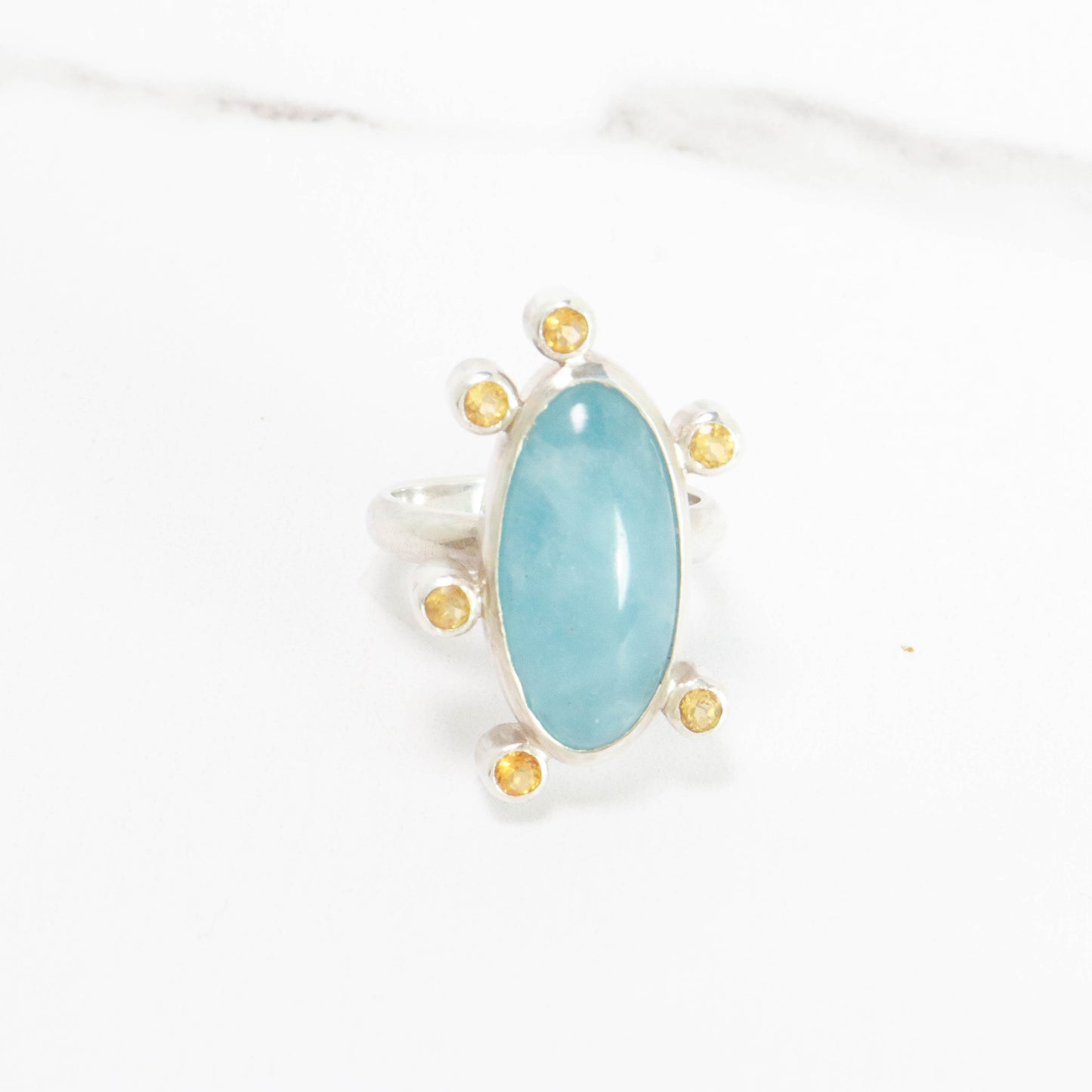 Aquamarine & Citrine Ring