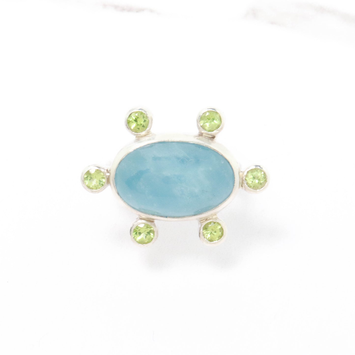 Aquamarine & Peridot Ring