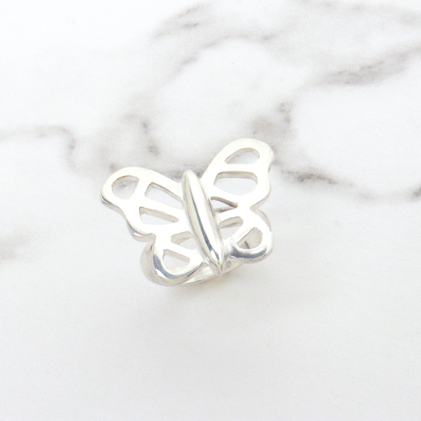 Butterfly Cut Out Sterling Silver Ring