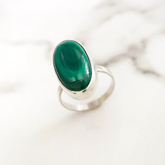 valeria antoinette jewelry, handmade done high end, Malachite Ring