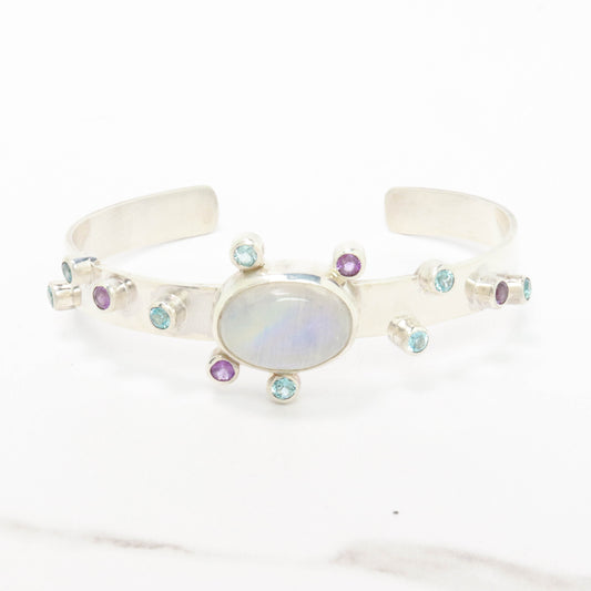 Rainbow Moonstone & Multi Gemstone Bracelet