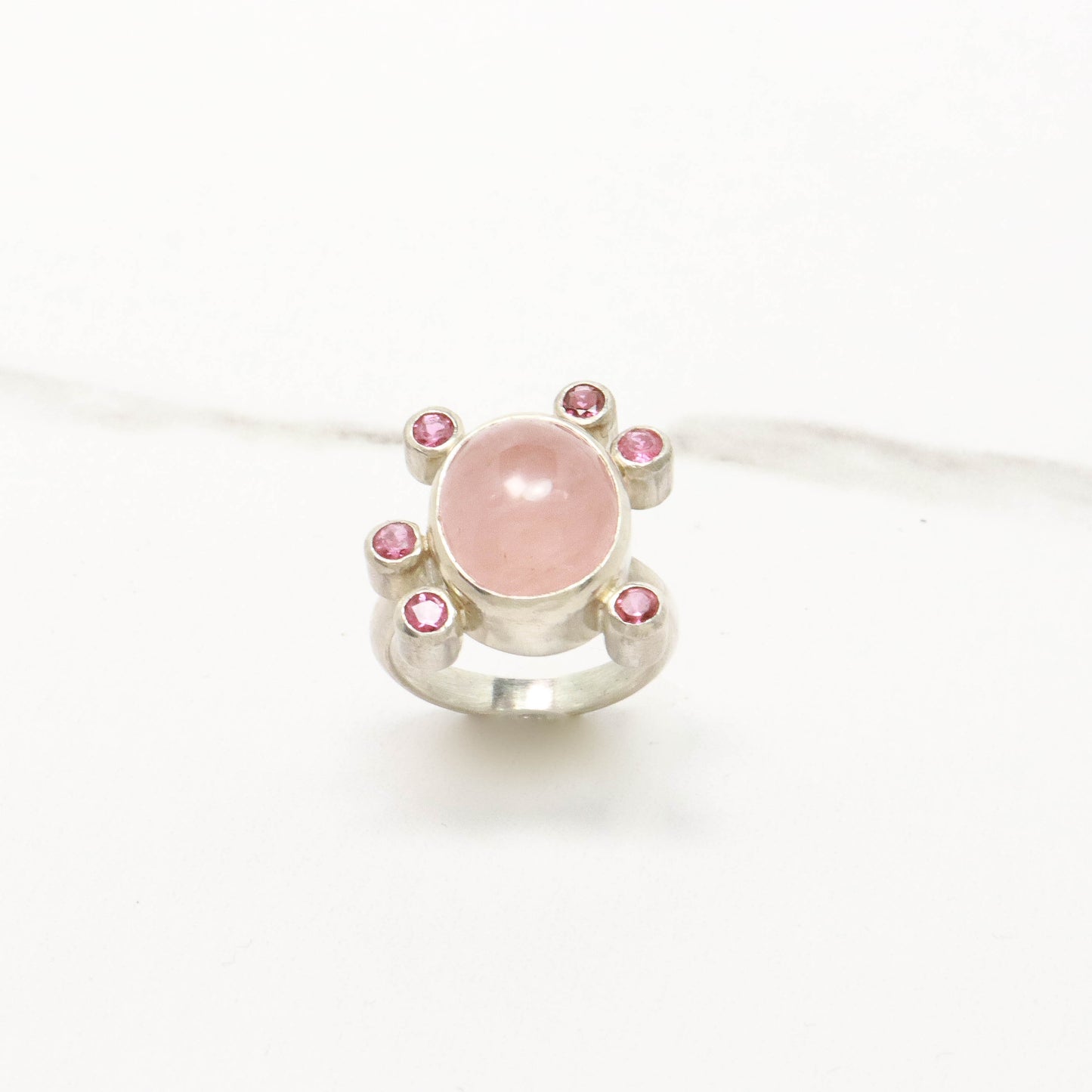 Think PInk-Morganite & Pink Tourmalines Ring