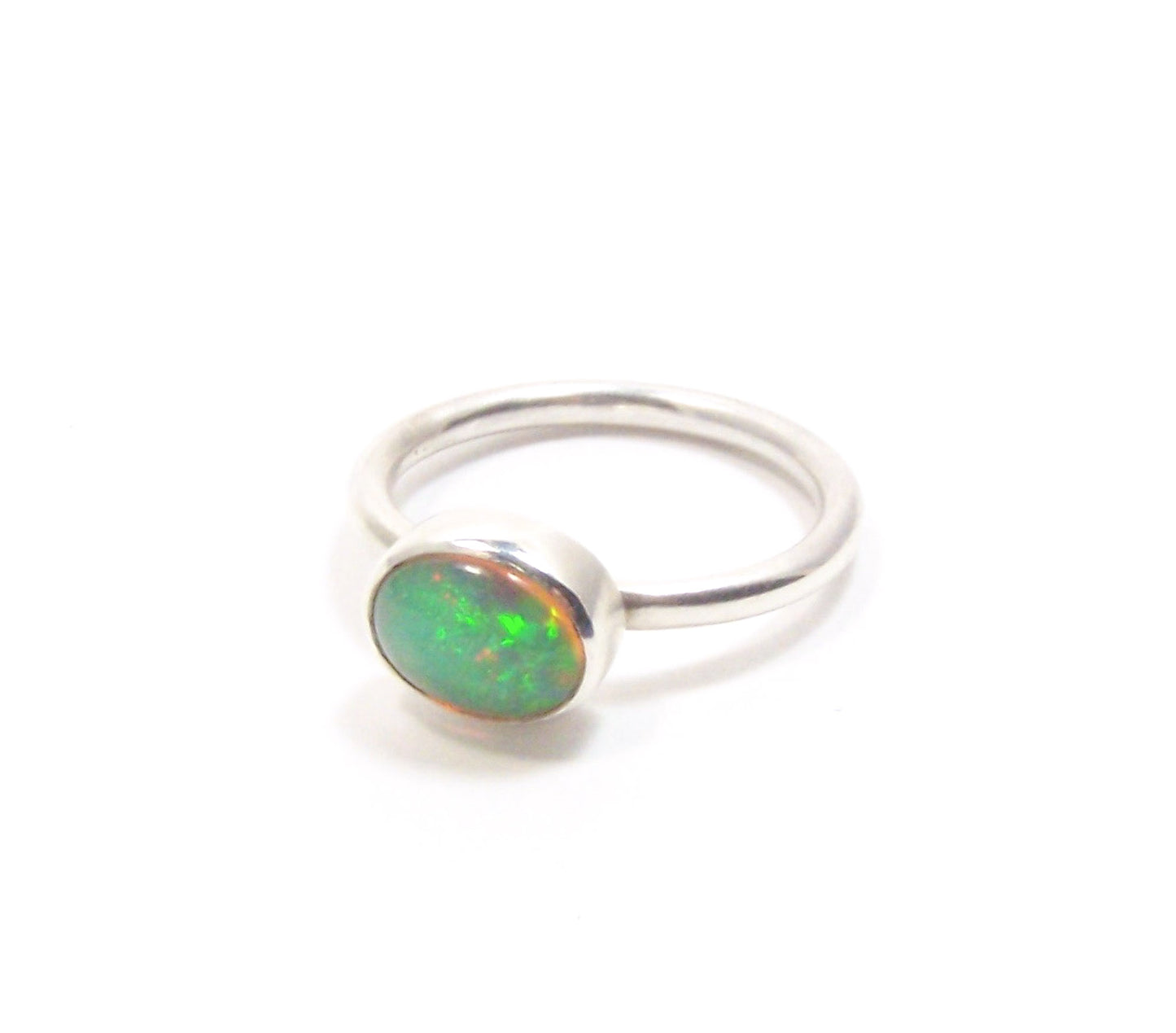 Opal Sterling Silver Ring