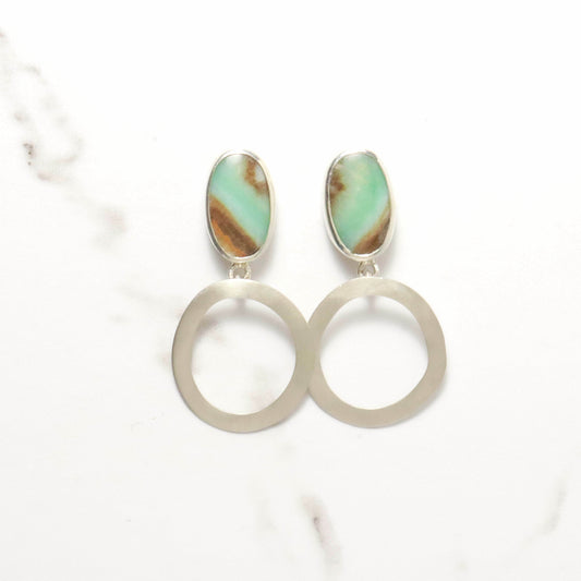 Opalized Single Dangle Earrings