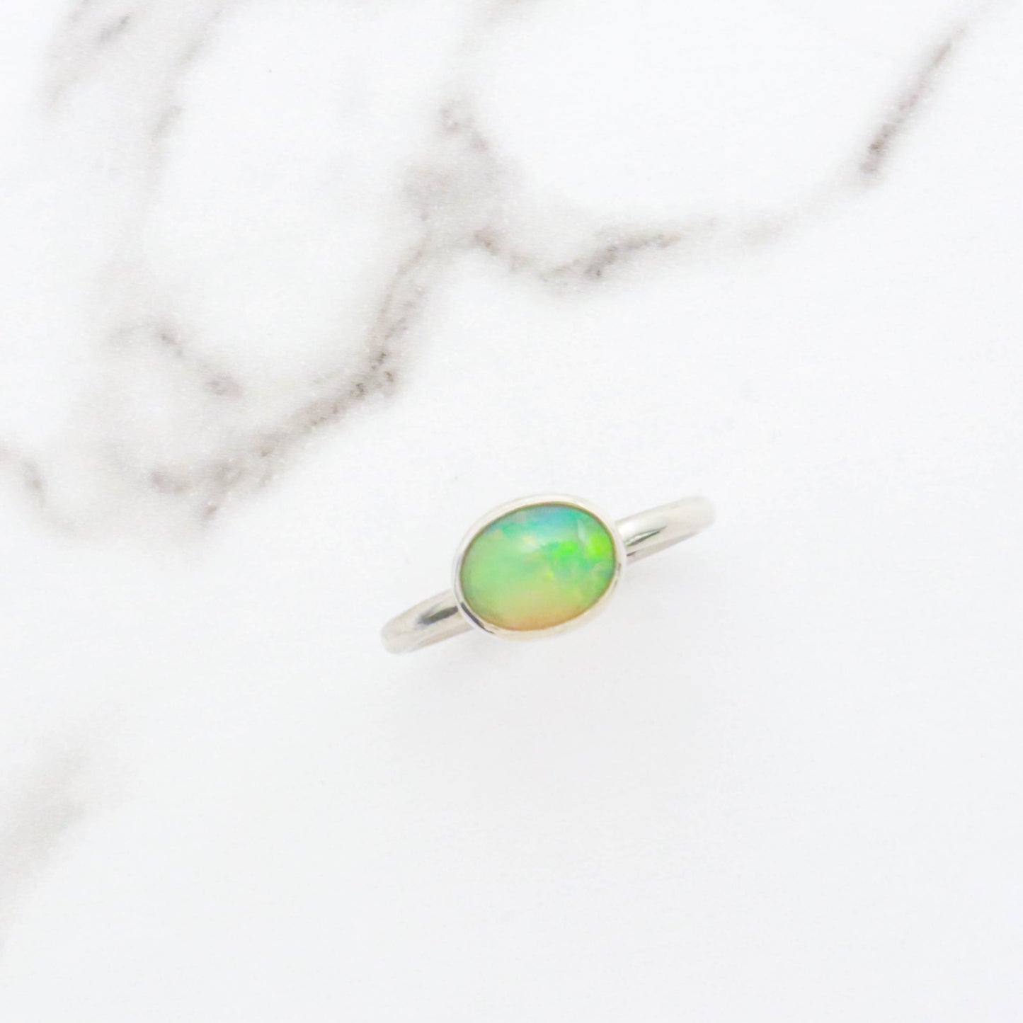 Opal Sterling Silver Ring