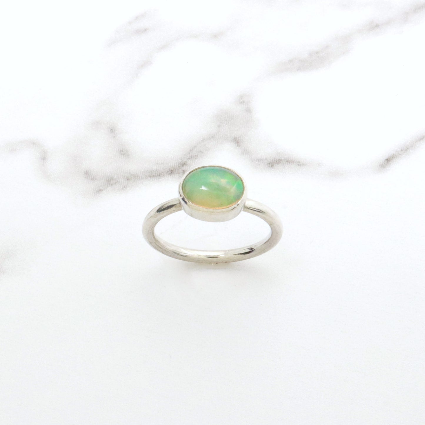 Opal Sterling Silver Ring