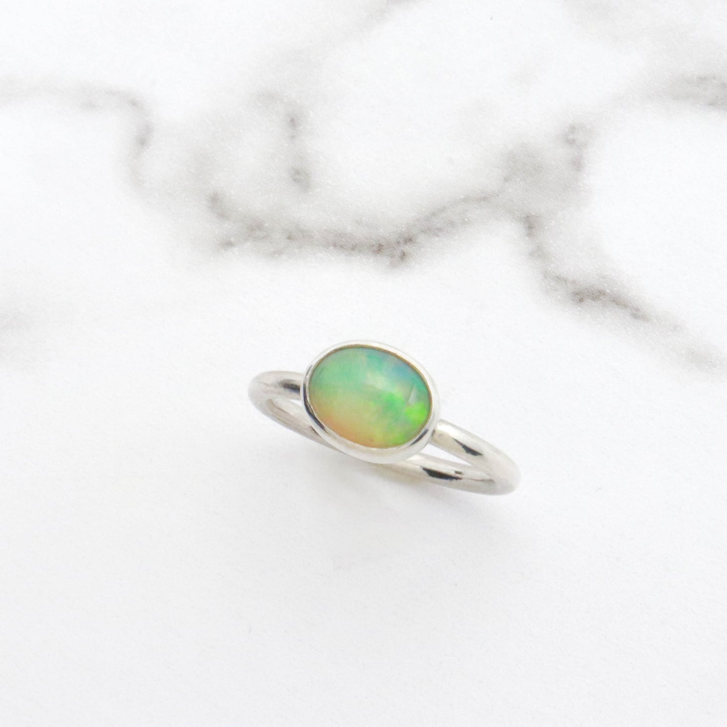 Opal Sterling Silver Ring