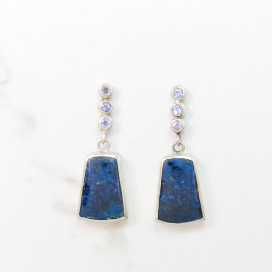 Opalized & Tanzanite Drop Earrings