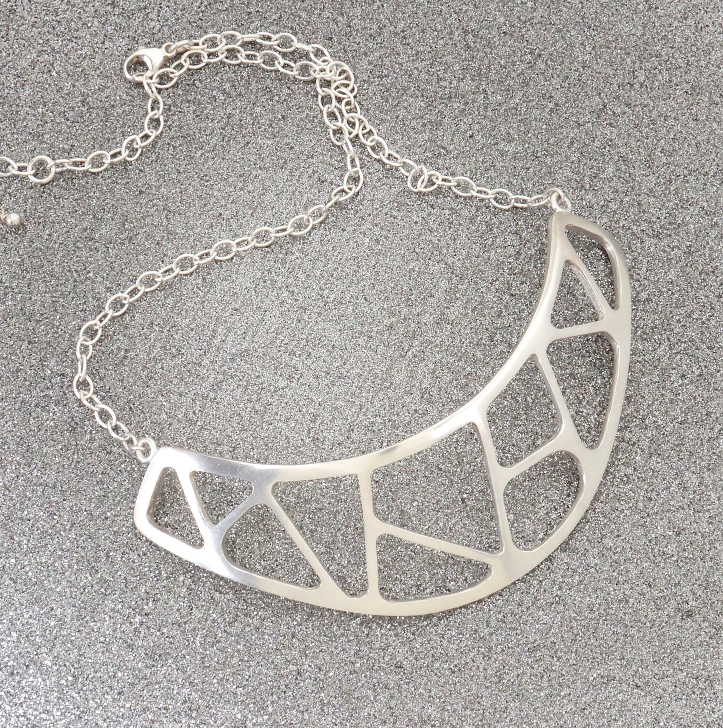 Cut Out Collar Sterling Silver Necklace