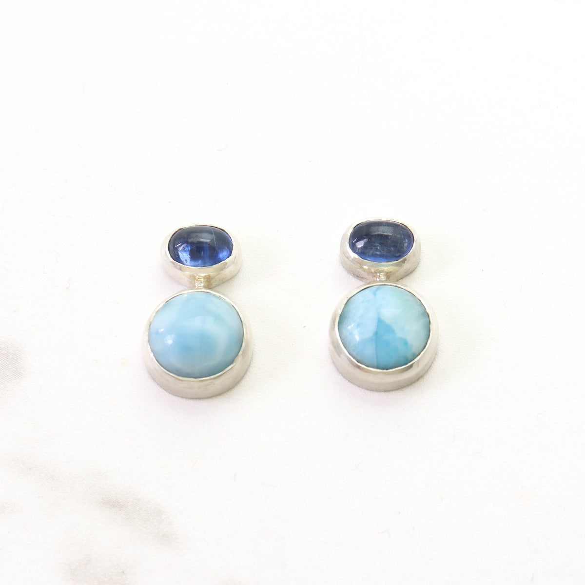Kyanite & Larimer Stud Earrings