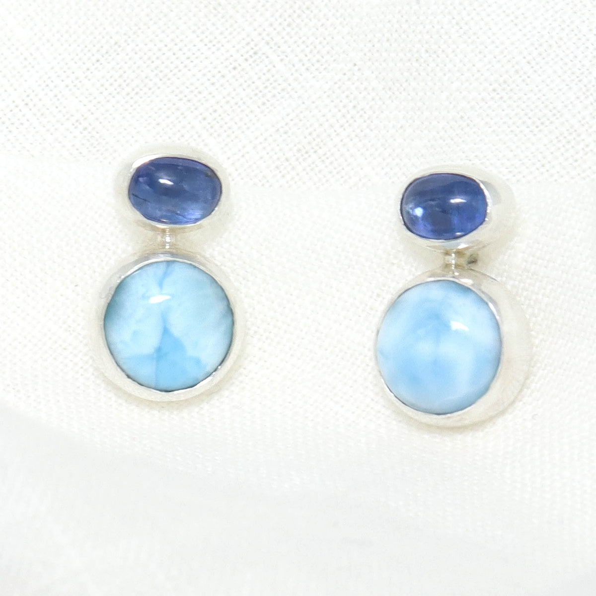 Kyanite & Larimer Stud Earrings