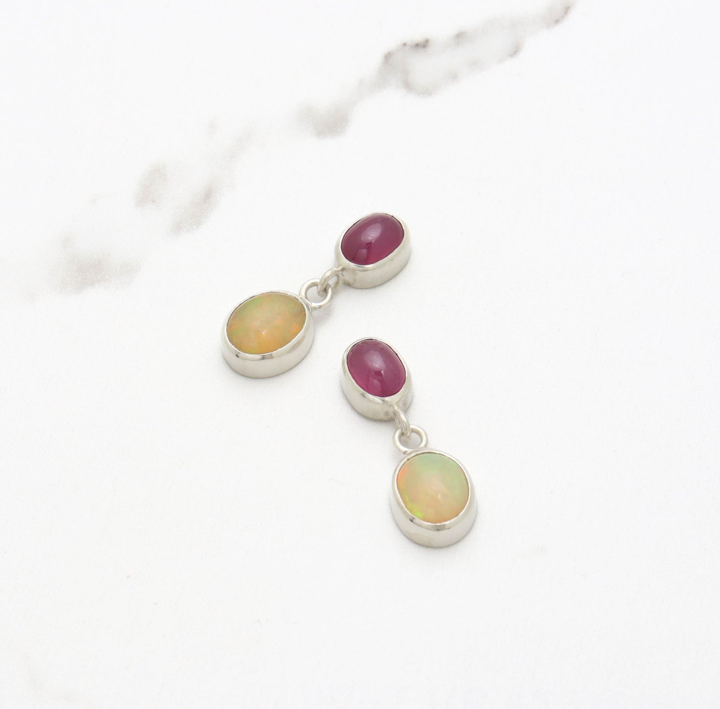 Ruby & Opal Earrings