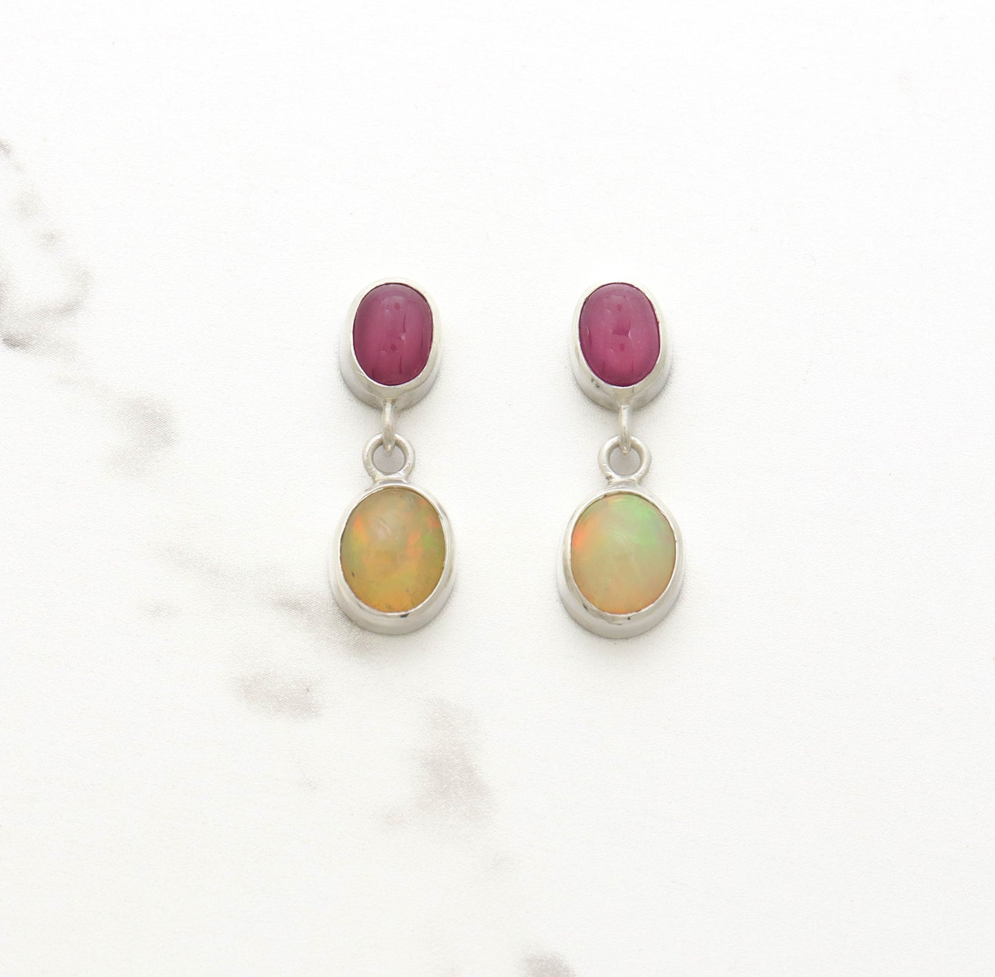 Ruby & Opal Earrings