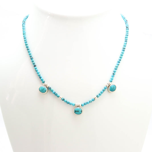 Turquoise and more Turquoise Pendant Necklace