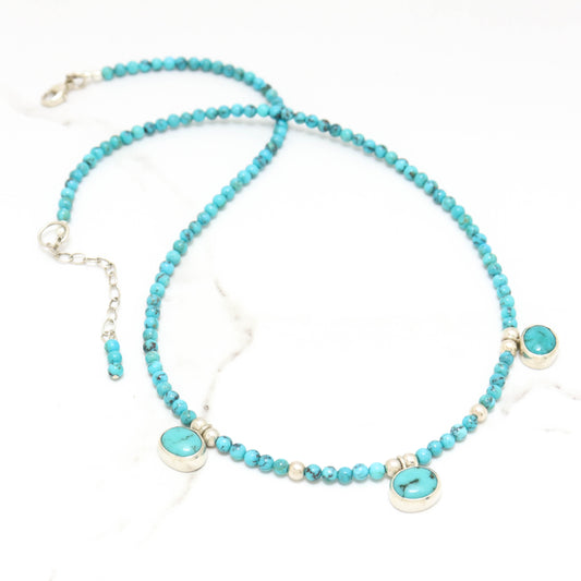 Turquoise and more Turquoise Pendant Necklace